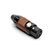 Amphenol Audio AX3FB1M-AU Cable Connectors 3P SOCKET F PLUG BLKGLD W BLN MRK SLV