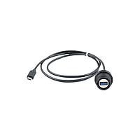 Amphenol Socapex 32240G050 USB Cables USBC HOST TO USBA DEV ADAPT RED FLNG OD CAD 0.5M