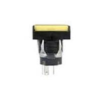 NKK Switches YB16WRKG01-EB Pushbutton Switches SPDT ON-ON YEL RCT GOLD W/ PANEL SEAL