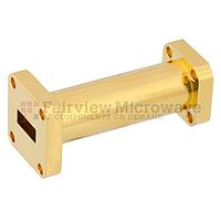 Fairview SMW28TS42001 WR-28 to WR-42 Waveguide Transition 2 Inch Length Using UG-599/U to UG-595/U Flange