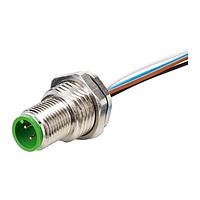 Murrelektronik 7000-13525-9720050 Connectors M12 male receptacle A-cod. rear mount, PP-wires 5X0.34 0.5m
