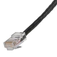 AIM-Cambridge / Cinch Connectivity Solutions 73-7771-100 Cat 5e CAT5E Assembled Patch Cable  100 ft  Black