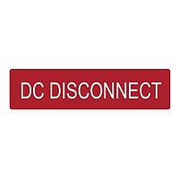 HellermannTyton 596-00759 Solar Label Solar Label, DC DISCONNECT, 4.0" x 1.0", VL, Red, 10/pkg