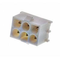 Adam Tech DME-06-S-SQ-V0 Shrouded 6.35MM HSG 2*3P PCB F STR MALE C
