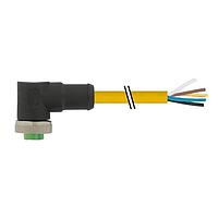 Murrelektronik 7700-A3031-U1B0500 Connectors Mini (7/8) 3 pole, Female 90 w/ Cable, TPE 3x16AWG ye UL/CSA, TC-ER 5m