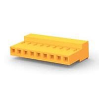 AMP Connectors - TE Connectivity 3-640431-9 Receptacle Housing CLOSED W/O TABS 9P Orange 18 AWG