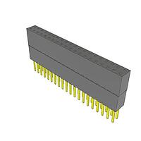 Samtec ESW-120-34-G-D Stackthrough .100" Elevated Socket Strip