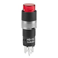 NKK Switches HB15CKW01-5C-CB Subminiature SPDT ON-(ON) RND RED