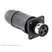 Eaton Souriau-Sunbank UTGX0JC103S Receptacles Square flange receptacle, with cable gland backshell, for 3 female contacts, IP68/69K