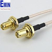 Fairview FMC1212315 SMA Female Bulkhead to SMA Female Bulkhead Cable RG-316 Coax