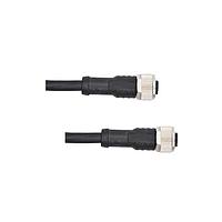 Amphenol LTW M12A17FL-12AFL-SB010 Sensor Cables / Actuator Cables M12 Circular Metric Connector, A Code, Metal, 1.5A, 17 pins, Female Connector, Female Contact, Straight-to-Straight, Screw Thread, Overmolded Double Ended, Length 10000mm, IP68 / IP69K