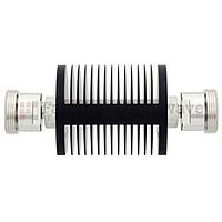 Fairview SA75DFDF25W-06  6 dB Fixed Attenuator 7/16 Female To 7/16 Female Up To 7.5 GHz Rated To 25 Watts With Black Aluminum Heatsink Body