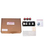 ANAVI Technology CS-ANAVI-K3 Development Boards & Kits - ARM A human input device with 3 clickable rotary encoders. Has USB-C, RP2040 MCU, and IC slot. Includes enclosure, screws, nuts.