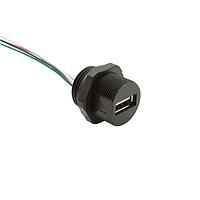 Bulgin PXP0023/A/0M25/FL USB Type A Connectors Rear Panel Mount USB A Female to Flying Leads 0.25m