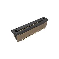 Amphenol FCI SFW15S-2STMAE1LF Board Mount 1.00mm Flex Connector, SFW Straight series, 15 Position, Top Entry Surface Mount, ZIF, Gold plating with Mount Plate