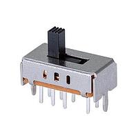 Same Sky (formerly CUI Devices) SLW-127787-4A-S-D Slide Switch 12.7 x 7.8 x 7 mm, 4 mm Raised Slide Actuator, Through Hole