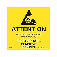 SCS 7202 ESD Attention, Destructible DESTRU LABEL 2X2"