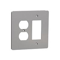 Square D SQWS802452GY Cover Frame 2 G  MID+ 1 DUPLEX 1 DECO WP GY