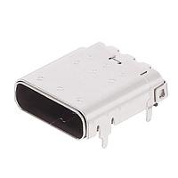Amphenol Commercial Products 12401832E402A USB Type C Connectors USB TYPE C RCPT R/A top mount dual SMT