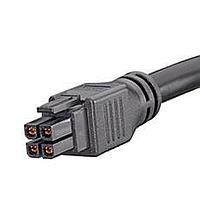 Molex 245136-0405 Discrete Wire MEGAFIT 4CKT CBL AY DR OVRMLD 0.5M BLK