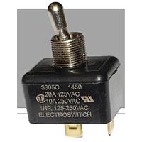 Electroswitch 3301C Toggle Switches 20A SPDT, On-None-On .250" QC, IP67