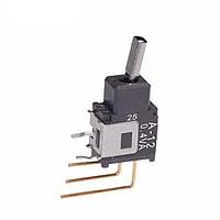 NKK Switches A12HV Process Sealed Subminiature Toggles SPDT ON-ON .248 FLAT VERTICAL PC .4VA