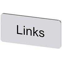 SIEMENS 3SU19000AC810AJ0 Labeling Plate, Links INSCR. LABEL, SILVER 12.5 X 27MM, LINKS