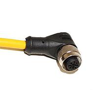 Mueller C4D05M001 Sensor Cables / Actuator Cables UL Listed, M12 Cordset, 4-Position Female Straight to Open End, 22 AWG, 1M