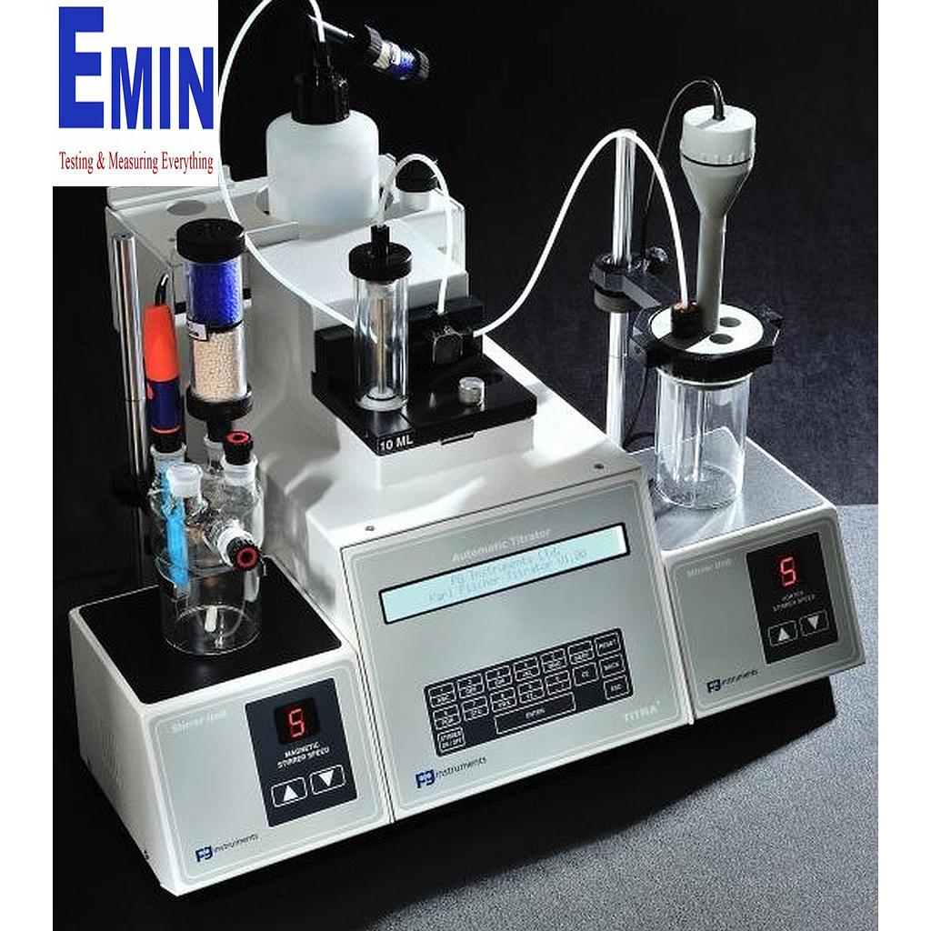 Laboratory titration instrument setup for analytical testing