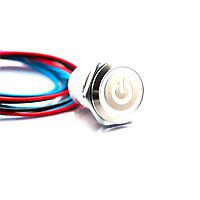 Lumex W48M-A13W05 Standard Switches PBS 19mm SPST 0.1A 48V mom metal wires ill