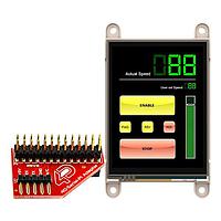 4D Systems gen4-uLCD-28DT-PI Resistive 2.8" gen4 LCD pack for Raspberry Pi with gen4-uLCD-28DT, 4D Serial Pi Adaptor + Cable