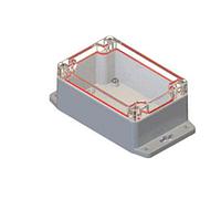 Serpac RBF53P06C28G NEMA/IP Rated RB53 Enclosure Top Clear Bottom Gray