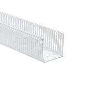 HellermannTyton 184-33003 High Density Slotted Wall Wiring Duct High Density Slotted Wall Wiring Duct, 3" x 3", Non-Adhesive, PVC, White, 30ft/Box