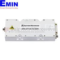Fairview SPA-077-58-10-SMA 58 dB Gain High Power High Gain Amplifier at 20 Watt Psat Operating From 6.4 GHz to 7.7 GHz with SMA