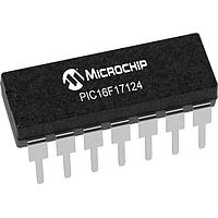 Microchip Technology PIC16F17124-E/P MCU's 7KB Flash, 512B RAM, 128B EEPROM, 12b Diff. ADCC, 1xOP-AMP, 2x16-bit dual PWM