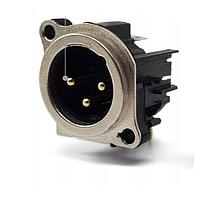 Io Audio Technologies IO-XLR5-M-BH Connectors 5-Pin XLR, Male, Horizontal, PCB Mount, Separate Ground Pin, Metal Face Plate