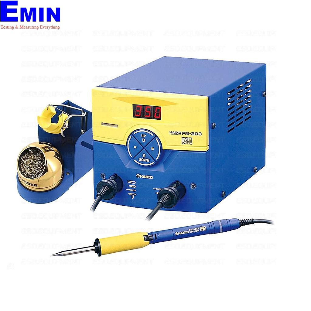 HAKKO FM203 W / 3 Wired Cord But No Plug Soldering Station