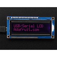 Adafruit 784 Display Development Tools USB Backpack Kit w/ 16x2 Negative LCD