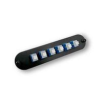 Megladon Manufacturing AP-COR-SCU-BL-6 Adapter Panel Fiber Adapter Panel, Mating Adapter Panel, Corning Footprint, SM, 6ct, SCUPC