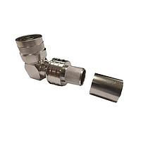 Amphenol Times Microwave Systems TC-500-NMH-RA-D RF Connectors / Coaxial Connectors N-Male (plug) crimp right angle connector (solder-on pin) hex/knurl nut