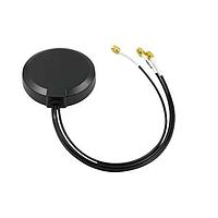 Quectel YB0008AA MIMO External, 4G MAIN: 698 960 MHz, 1710 2690 MHz; GNSS: 1575.42 +/-5 MHz, 1561.098 +/-5 MHz; 4G DIV: 1710 2690 MHz , Main LTE&DIV LTE&GNSS, Combining, 300 +/-10, SMA Male (center pin), Adhesive, diameter 84 17.5