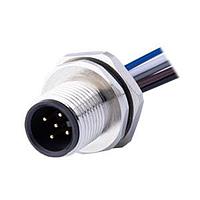Same Sky (formerly CUI Devices) CDM1225-08A-MW-R9-050-67 Straight M12 Male Panel mount, Solder Type, Rear Fastened PG9?ACode 8PIN , Screw Copper alloy, 050M