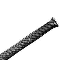 HellermannTyton 170-03035 Cable Protection Braided Sleeving, Expandable, Fray Resistant, 0.25" Dia, PET, Black, 100 ft/reel