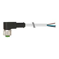 Murrelektronik 7000-12321-2131000 Connectors M12 female 90 with cable, PVC 3x0.34 gy UL/CSA 10m
