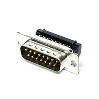 NorComp 184A015-192L001 Plug 15P MALE FLAT RIBBON IDC, GOLD FLASH