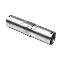 Amphenol Audio AC5M5MW Connectors 5 Pole XLR Male to Male Metal In-line Adapter Prewired Nickel Finish