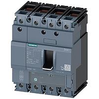 SIEMENS 3VA11165FE460AA0 Line Protection BRKR 3VA11 4P 160A 55KA ATFM 50NTRL BOX