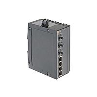 HARTING 24035043320 Unmanaged Ethernet Switches Ha-VIS eCon 3043GBT-AC-P - unmanaged switch with 4 Gigabit RJ45 (4PoE), 3 SFP Fiber, (extended temp. range), with 24/54 V DC Voltage Transformer