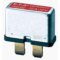 E-T-A Circuit Breakers 1160-02-20A Thermal Thermal circuit breaker, with controlled self-resetting mechanism, specially suited to installation in inaccessible locations. Under overload conditions the circuit breaker contacts will open to protect the load circuit. A low current