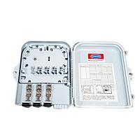 Bud Industries FBR-11607 Distribution Box Fiber-Optic Distribution Box, 8-Core (8.8 X 7.1 X 1.9 In)